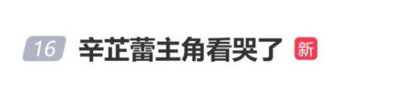 辛芷蕾《主角》看哭了，发文：“这主角把额哭滴”