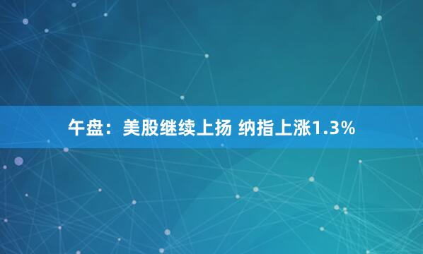 午盘:美股继续上扬 纳指上涨1.3%