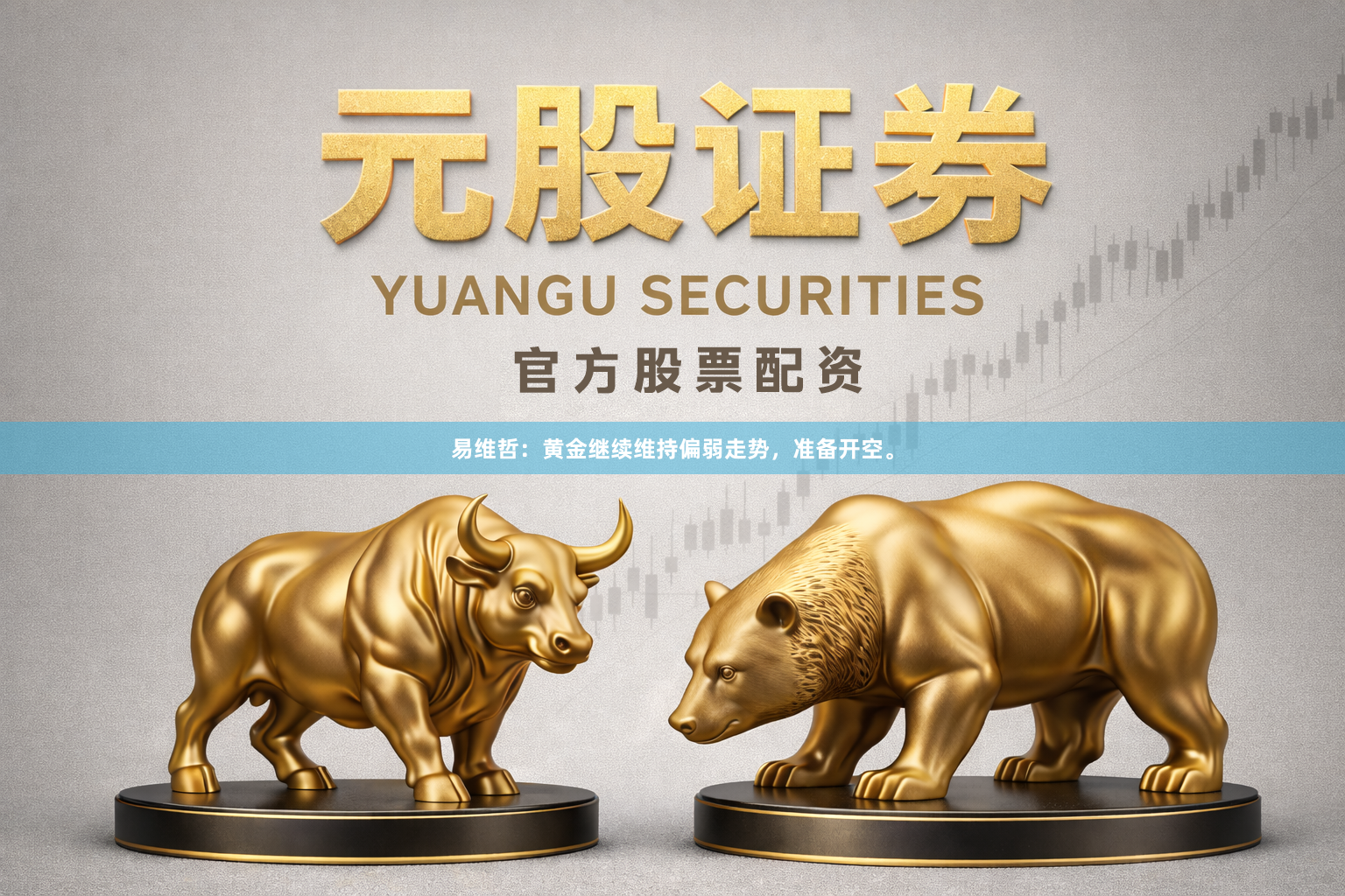 易维哲:黄金继续维持偏弱走势,准备开空。