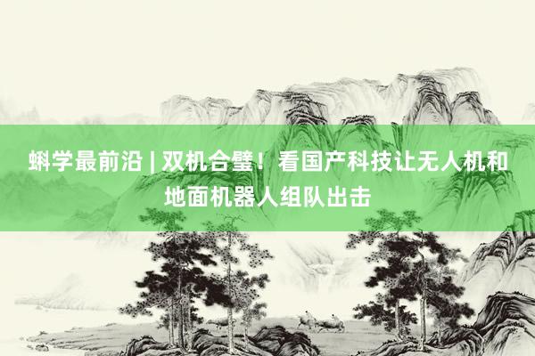 蝌学最前沿 | 双机合璧!看国产科技让无人机和地面机器人组队出击