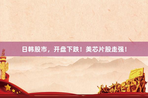日韩股市,开盘下跌!美芯片股走强!
