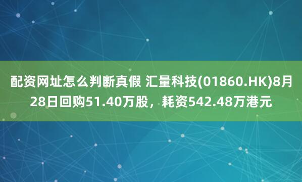 配资网址怎么判断真假 汇量科技(01860.HK)8月28日回购51.40万股，耗资542.48万港元