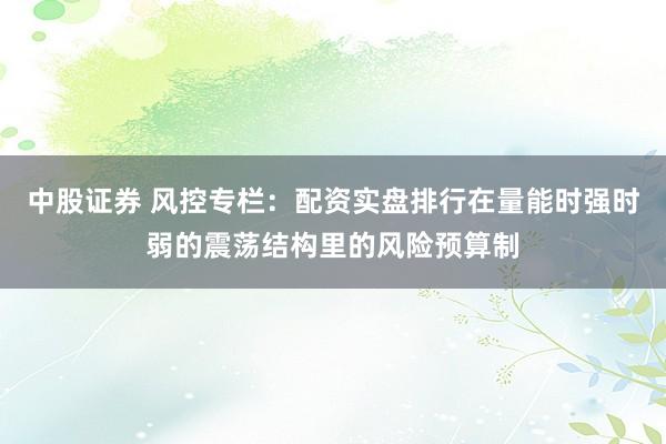 中股证券 风控专栏:配资实盘排行在量能时强时弱的震荡结构里的风险预算制