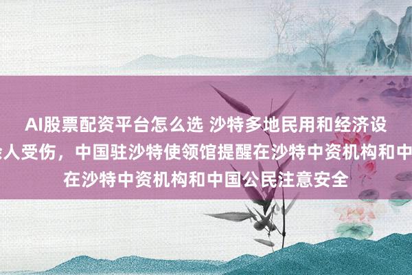 AI股票配资平台怎么选 沙特多地民用和经济设施遭袭已致70余人受伤,中国驻沙特使领馆提醒在沙特中资机构和中国公民注意安全