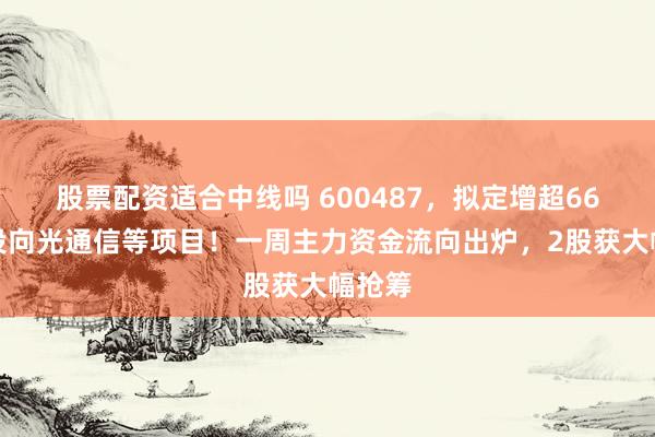 股票配资适合中线吗 600487,拟定增超66亿元投向光通信等项目!一周主力资金流向出炉,2股获大幅抢筹