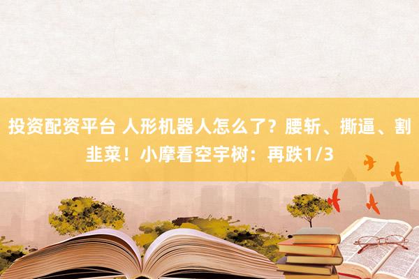 投资配资平台 人形机器人怎么了?腰斩、撕逼、割韭菜!小摩看空宇树:再跌1/3