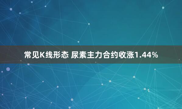 常见K线形态 尿素主力合约收涨1.44%